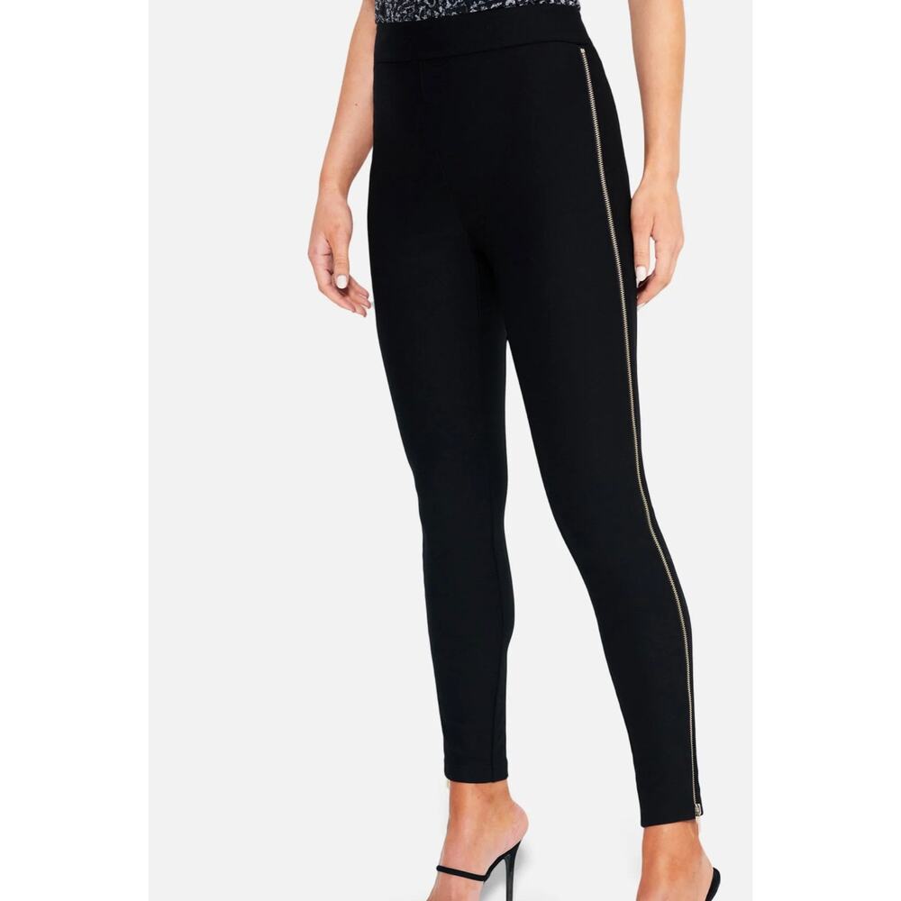 BeBe SIDE ZIP HIGH RISE LEGGING black